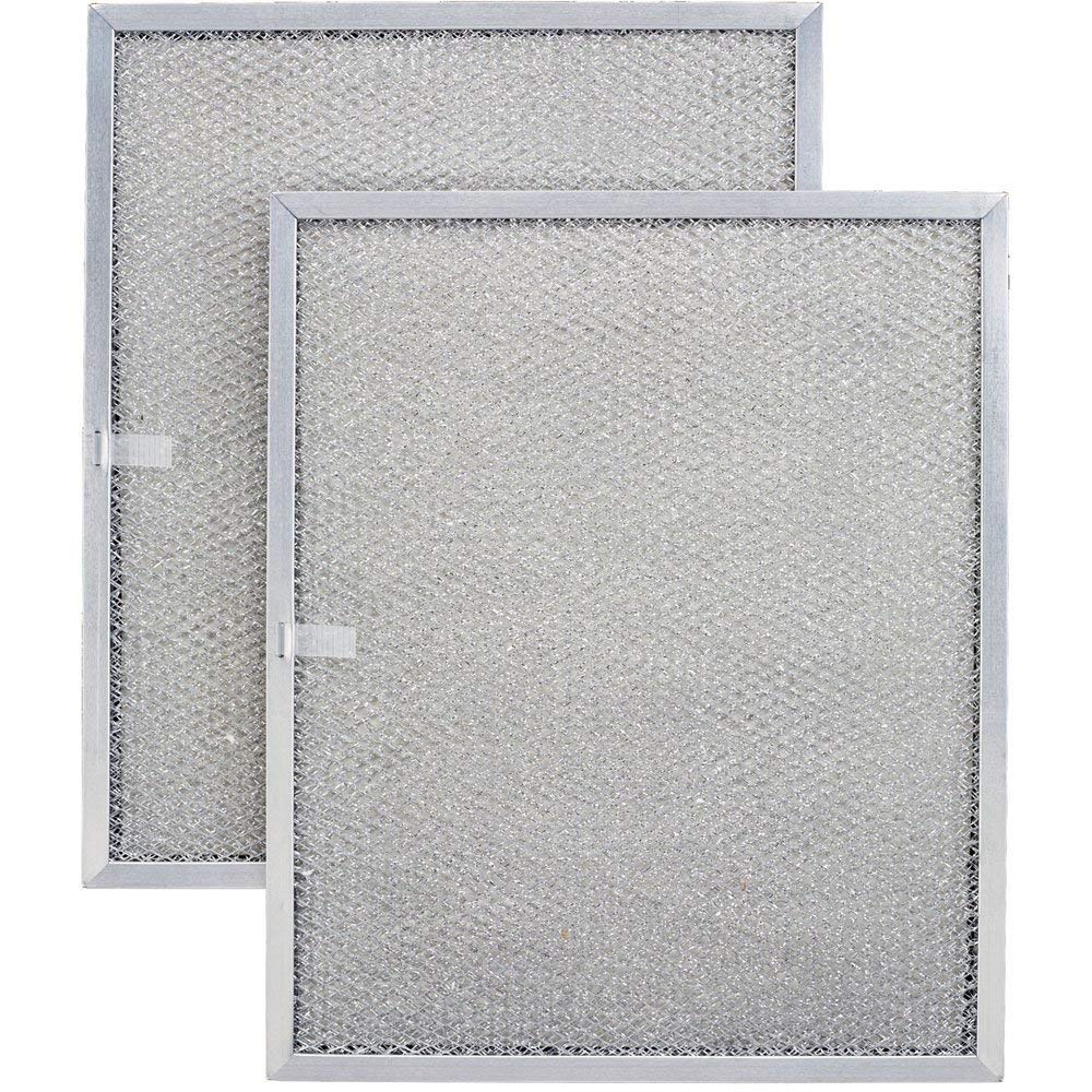 Aluminum Replacement Range Filter - Dimensions: 8-1/2 x 11-1/4 x 3/8-2 Pack