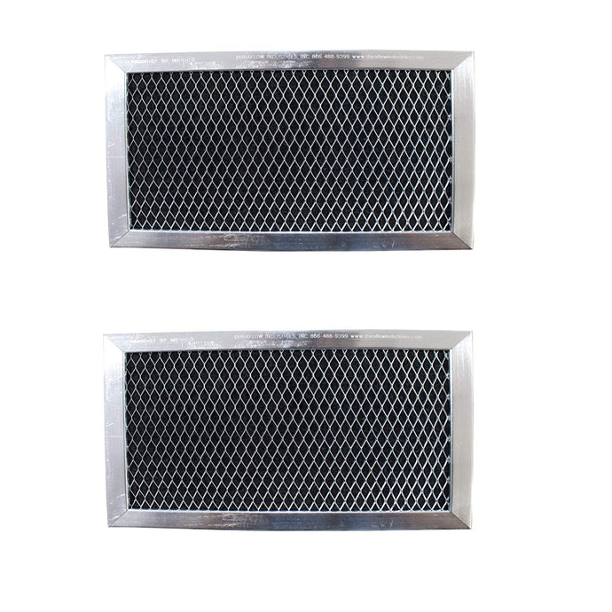 Replacement Carbon Filters compatible with GE: WB02X10733, JX81B - 6 3/8 x 8 11/16 x 3/8 (2-Pack)