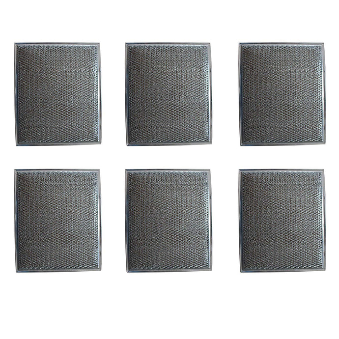 Duraflow Filtration Replacement Aluminum Filter for Many Broan/Nutone Models (6-Pack)