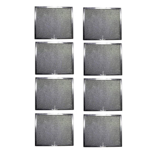 Aluminum Replacement Range Hood Filter 9-7/8 x 11-11/16 x 3/8 (8-Pack)