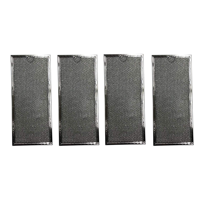 Replacement Microwave Filter Compatible with W10208631A, WB06X10596, DE6300196A, RHF0525 - AF4318 4-Pack (5-29/32 x 13-25/64 x 3/3)