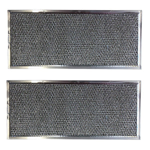 Replacement Aluminum Microwave Filters Compatible With Whirlpool W10120839A and More - 5-5/8 x 11-5/8 x 3/32 inches - 2 Pack