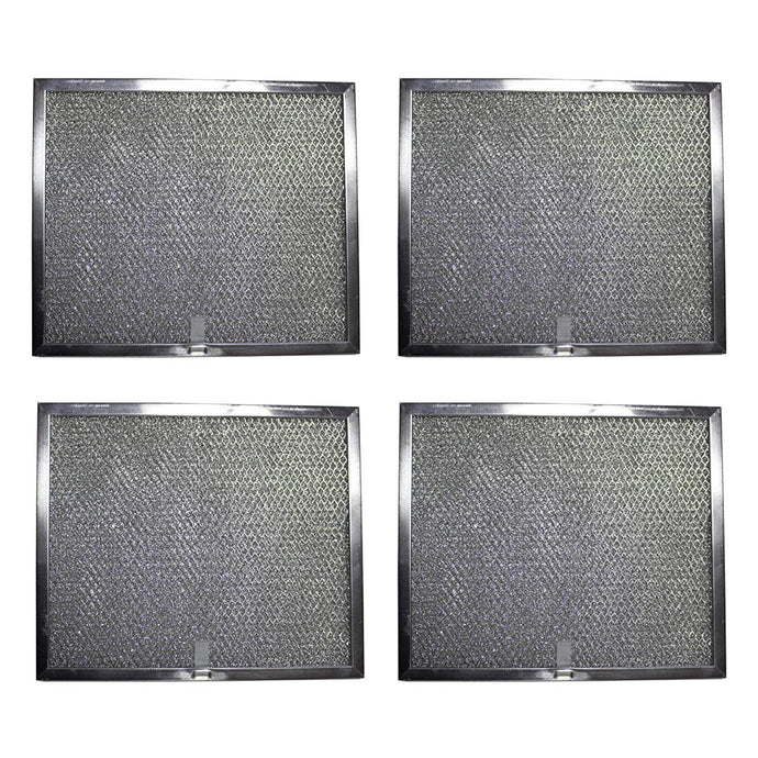 Aluminum Replacement Range Hood Filter 9-7/8 x 11-11/16 x 3/8 (4-Pack)